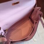 Rose Dragee Swift Knockoff Hermes Kelly Retourne 32cm Purse - Image 3