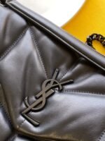 PUFFER MEDIUM CHAIN BAG IN DENIM AND SMOOTH LEATHER - Image 8