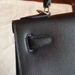 Black Epsom Fake Hermes Kelly Sellier 28cm Stylish Handbag - Image 2