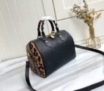 Louis Vuitton Monogram Empreinte Wild At Heart Speedy 25 Bandouliere Handbag In Black - Image 2