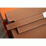 Brown fake designer Hermes Kelly Longue wallet - Image 3