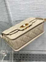 Dior Small Jolie Top Handle Bag Knockoff in Beige Cannage Calfskin - Image 7