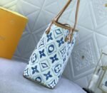 Louis Vuitton LV By The Pool Monogram Tiles Canvas Neverfull MM Tote In Lagoon Blue - Image 5