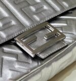 Top Quality Fendi Medium Baguette Bag In Silver FF - Image 2