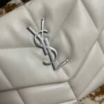 Replica Saint Laurent Puffer Small Chain Bag Ivory Lambskin - Image 2