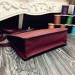 Bordeaux Swift Leather Knockoff Hermes Kelly Danse Elegant Bag - Image 4