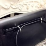 Black Swift Leather Replica Hermes Kelly Danse Versatile Handbag - Image 5