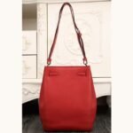 Red Leather Fake Hermes So Kelly 22cm Bold Color Purse - Image 7