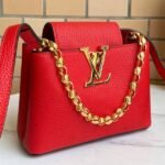 Louis Vuitton Capucines Mini Chain Bag In Red
