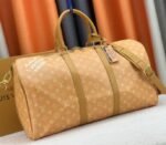Louis Vuitton Monogram Heritage Canvas Keepall Bandouliere 50 In Yellow - Image 2