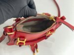 Red Grained Leather Chloe Marcie Mini Double Handle Fake Bag - Image 10