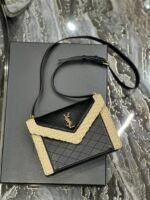 GABY MINI SATCHEL IN QUILTED SUEDE AND SHEARLING - Image 5