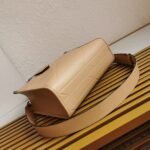 Prada Symbole Small Bag Imitation with Topstitching in Beige - Image 2