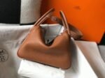 Designer replica Hermes Lindy 30cm bag in gold color - Image 8