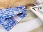 Dior Large Book Tote Bag Fake in Blue Transparent Toile de Jouy Canvas - Image 9