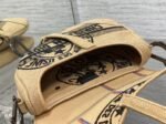 Dior Saddle Bag Knockoff in Beige Jute Canvas with Dior Union Motif - Image 7