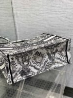 Dior Large Book Tote Bag Fake in White Toile de Jouy Soleil Embroidery - Image 5