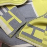 Top replica Hermes Ithaque blanket in tilleul wool and cashmere - Image 6