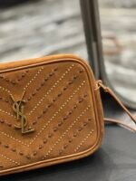 Saint Laurent – Lou suede camera bag – women – Calf Leather – One Size – Brown - Image 9