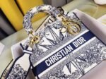 Dior Lady D-Lite Medium Bag Knockoff in Blue Multicolor Rêve d Infini Embroidery - Image 9