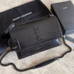 MANHATTAN MEDIUM SHOPPING BAG IN BOX SAINT LAURENT LEATHER