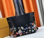 Louis Vuitton X TM Monogram Empreinte Neverfull MM In Black With Style 1 - Image 3