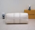 LV Monogram Empreinte Keepall Bandouliere 45 In Cream - Image 3