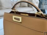 Top Quality Fake Fendi Peekaboo ISeeU Small Bag In Beige Calfskin - Image 4