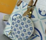 Louis Vuitton LV By The Pool Monogram Tiles Canvas Onthego PM Tote In Lagoon Blue - Image 5