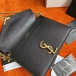 Replica Saint Laurent Cassandra Medium Chain Bag Black - Image 2