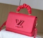 Louis Vuitton Taurillon Leather Twist MM Scrunchie Handle In Pondichery Pink - Image 7