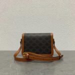 Top Quality Replica Celine Triomphe Teen Bag In Black Triomphe Canvas - Image 4