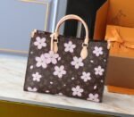LV X TM Monogram Canvas Onthego MM With Cherry Blossom