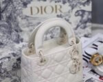 Dior Lady Dior Mini Chain Bag Fake in White - Image 4