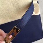 Sapphire Epsom Fake AAA Hermes Kelly 32cm Sellier Handbag - Image 4