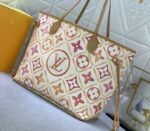 Louis Vuitton LV By The Pool Monogram Tiles Canvas Neverfull MM Tote In Coral - Image 3