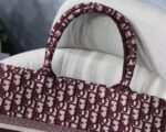Dior Medium Book Tote Bag Fake in Bordeaux Dior Oblique Embroidery - Image 3