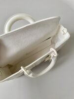 Dior Lady D-Joy Medium Bag Knockoff in White Calfskin with Diamond Motif - Image 4