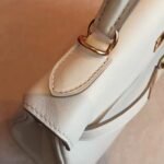 Ivory Swift Fake Hermes Kelly Retourne 32cm Refined Purse - Image 4
