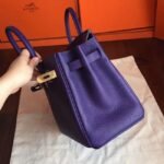 Iris Color Budget Knockoff Hermes Birkin 30cm Bag - Image 7