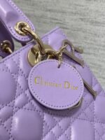 Dior Small Lady Dior Bag Fake in Lilas Lambskin with Resin Charms - Image 9
