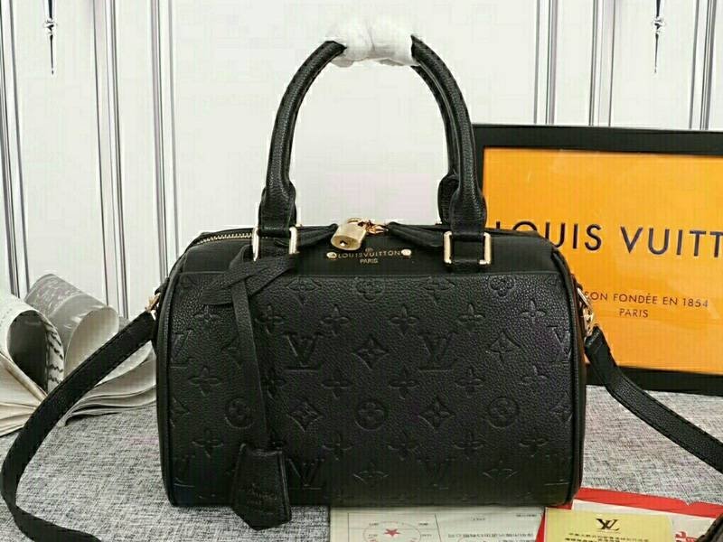 A22F5B96-2A8E-A10C-D730-E2C490E03941.jpg Louis Vuitton Monogram Empreinte Speedy Bandouliere 25 Handbag In Black - Image 1