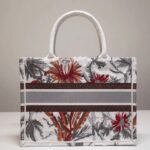 Dior Medium Book Tote Fake in White Camouflage with Multicolored - Image 8