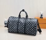 LV Monogram Shadow Keepall Bandouliere 50 In Black - Image 3