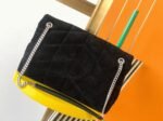 Saint Laurent Puffer Medium Chain Bag Black Suede Calfskin - Image 3