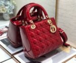 Dior Lady Dior Medium Bag Fake in Red - Image 4