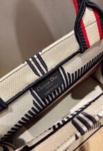 Dior Large Book Tote Bag Fake in DiorAlps White Three-Tone Embroidery - Image 8