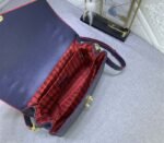 LV Monogram Empreinte Leather Metis In Navy Blue And Red - Image 8