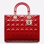 Dior Lady Dior Large Bag Fake in Red