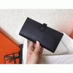 Black Epsom Copy Designer Hermes Bearn Wallet - Image 6